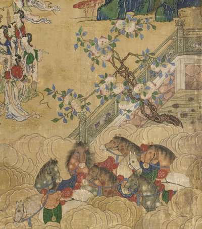 Detail from The Banquet of Seowangmo, c.1800 by Korean School